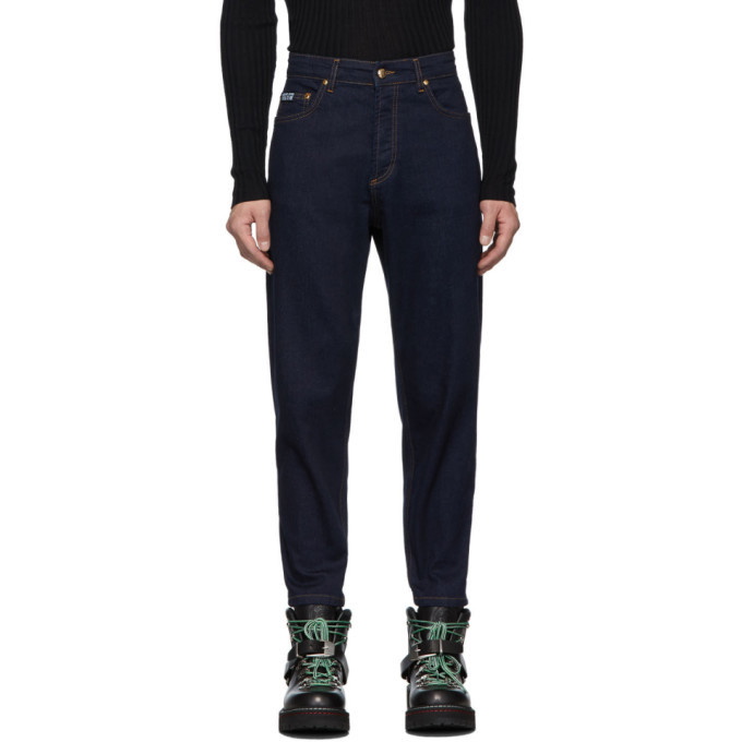 Photo: Versace Jeans Couture Indigo Cropped Rinse Jeans