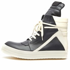 Rick Owens Men's Geobasket Sneakers in Black/Milk