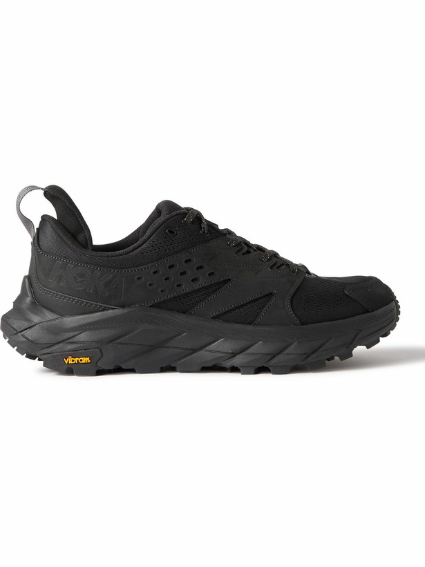 Photo: Hoka One One - Anacapa Breeze Rubber-Trimmed Mesh Running Sneakers - Black