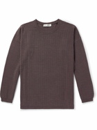 Our Legacy - Ribbed Recycled Silk-Blend Sweater - Brown
