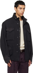 TONYWACK Black Garment Dyed Cotton Field Jacket
