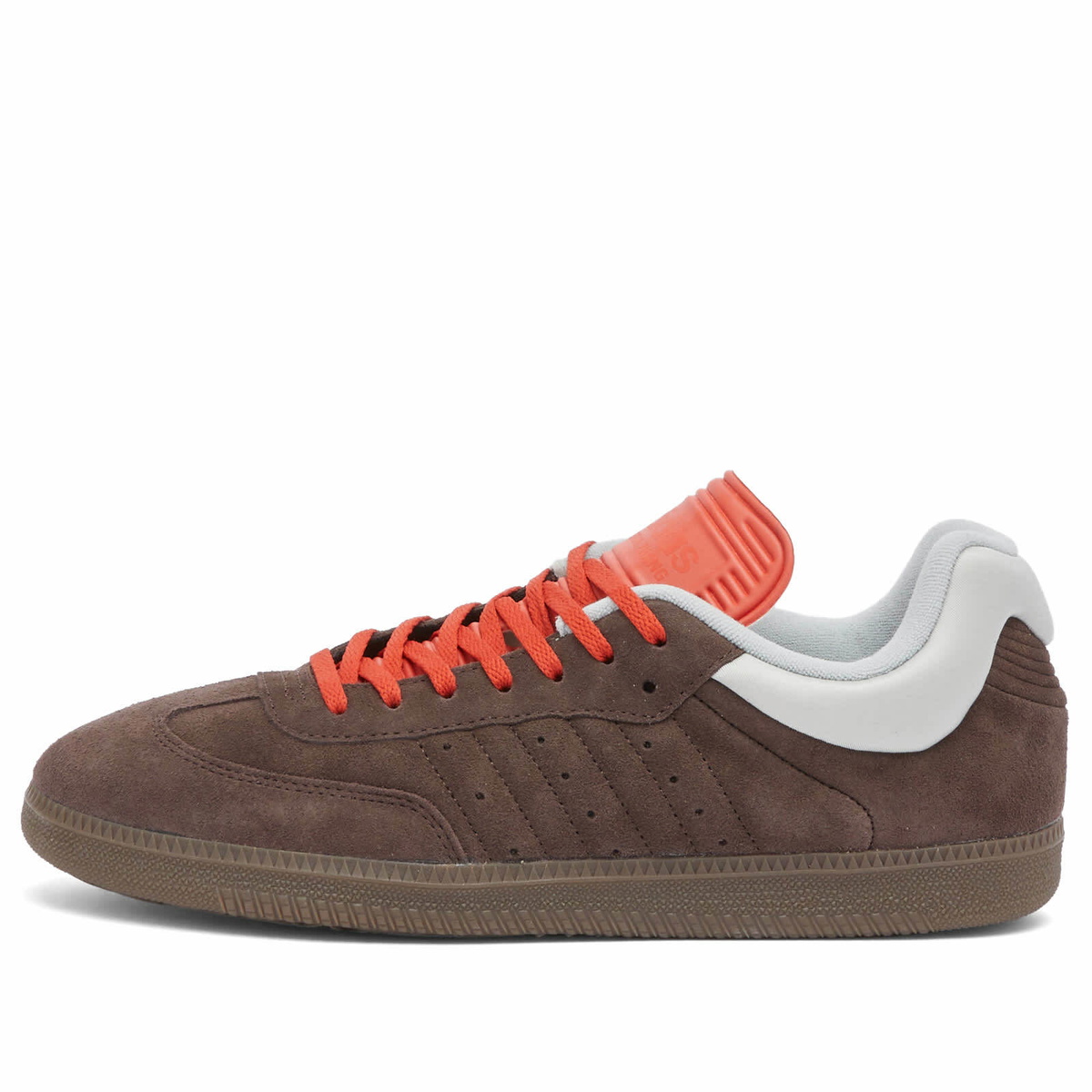 Adidas Men's X Dingyun Zhang Samba Sneaker in Brown Oxide/Surf Red