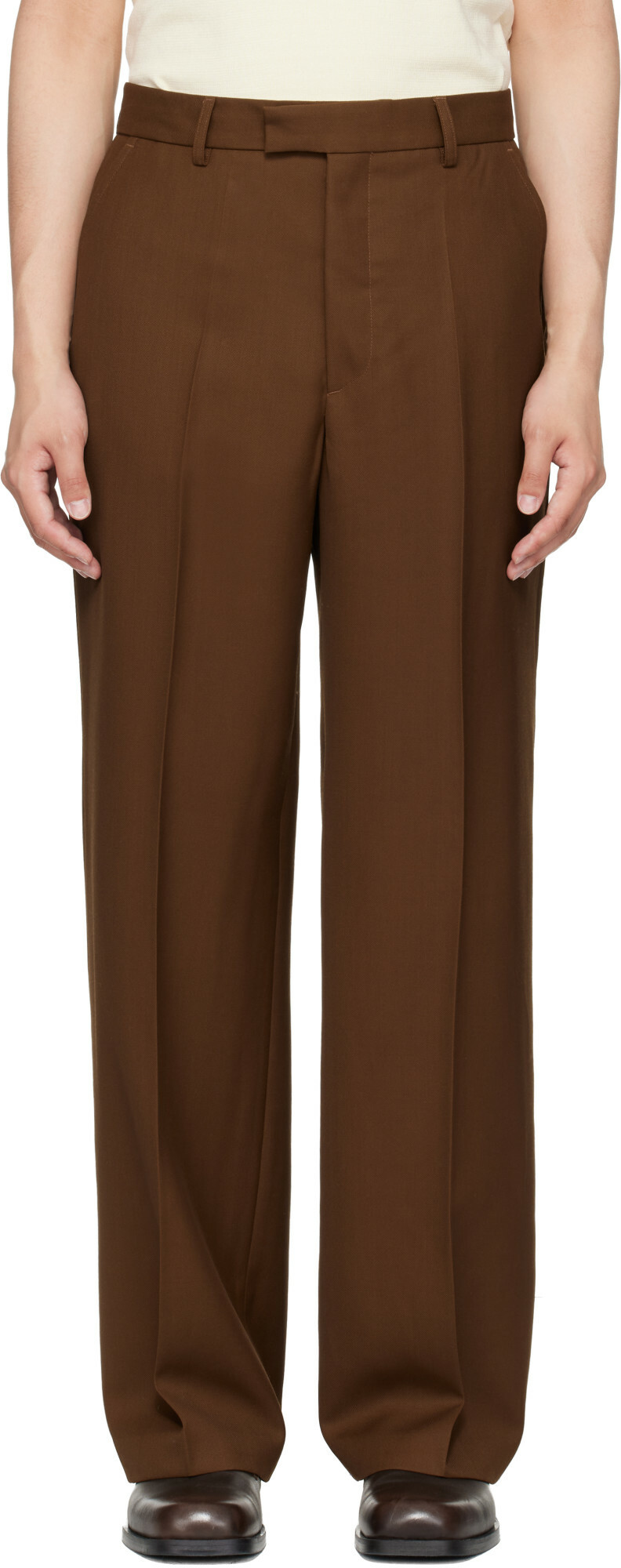 Second/Layer Brown Relaxed Primo Trousers