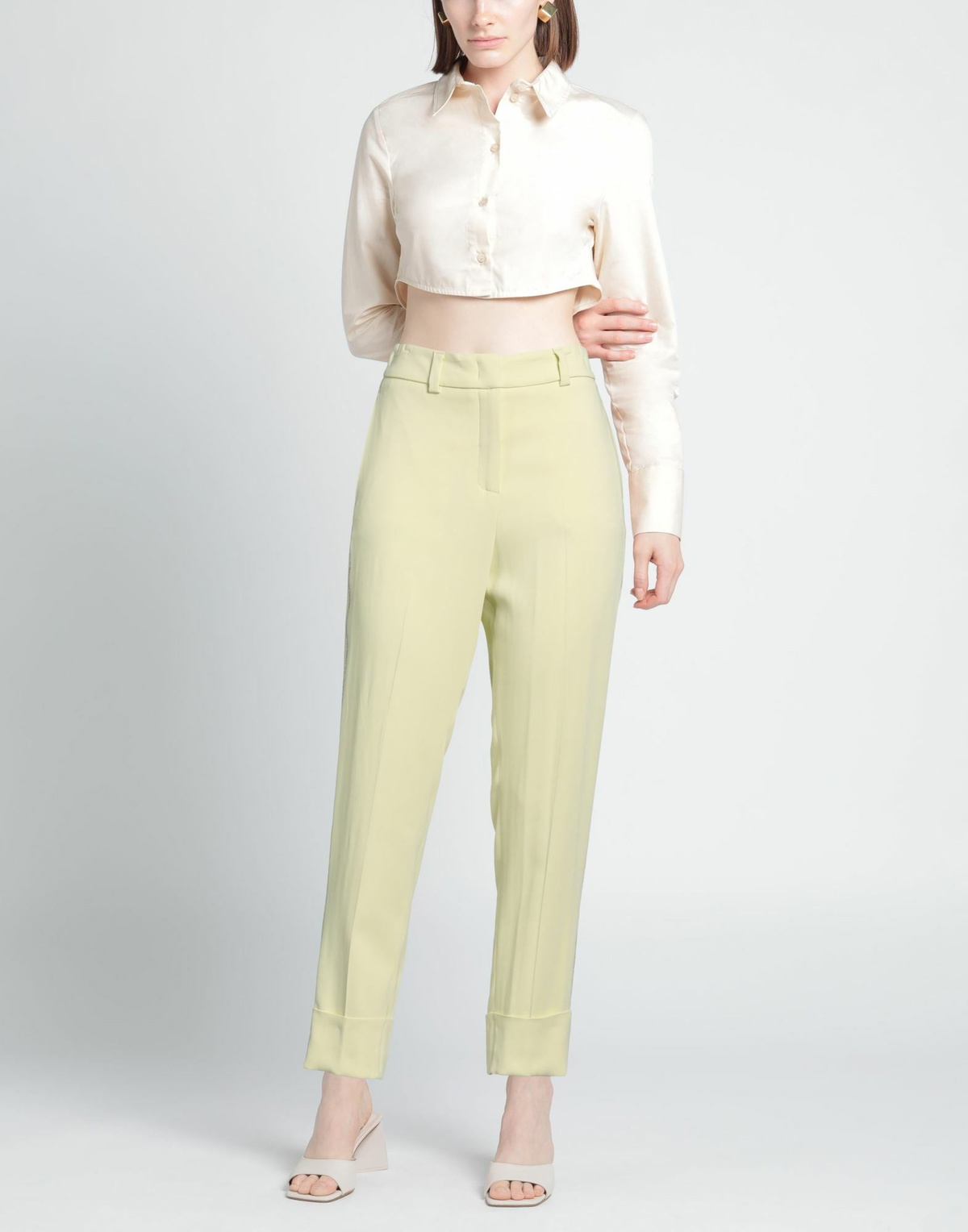 Peserico Womens Pants Pastel in Yellow