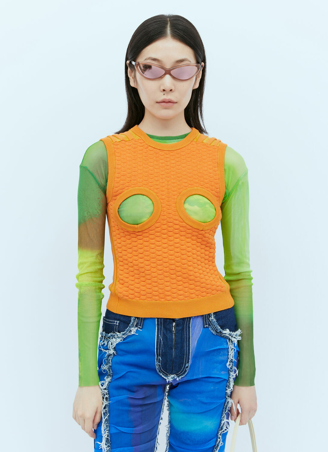 Paula Canovas del Vas Knit Bubble Cut-Out Vest