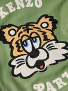 KENZO - Verdy Logo-Embroidered Leather-Trimmed Wool-Blend Felt Varsity Jacket - Green