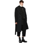 Yohji Yamamoto Black Wool Side Button Trousers