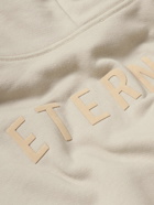 Fear of God - Eternal Logo-Flocked Cotton-Jersey Hoodie - Neutrals