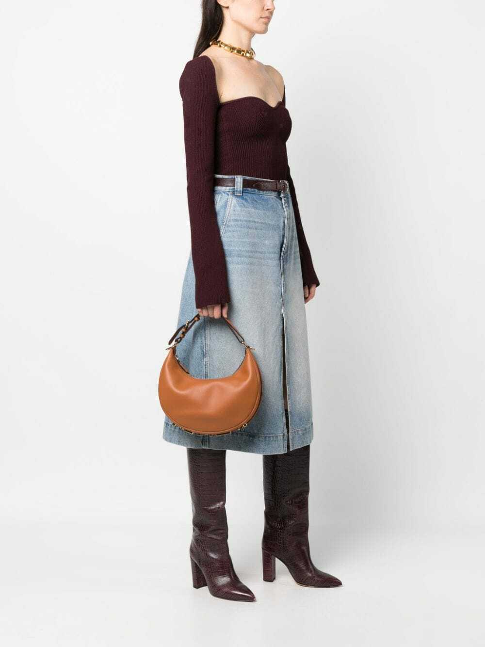 FENDI - Fendigraphy Small Leather Shoulder Bag Fendi
