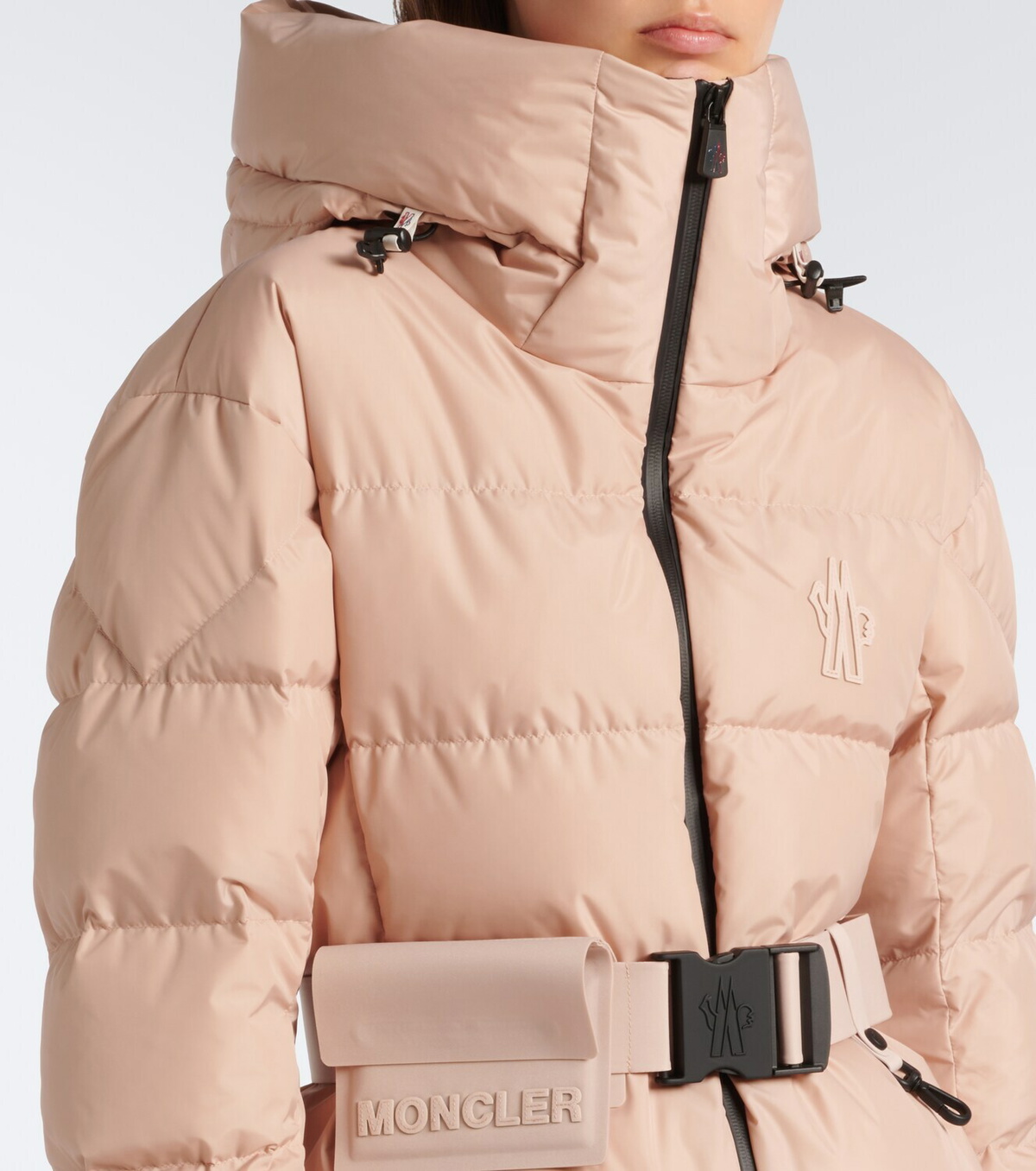 Moncler Grenoble Bouquetin belted hooded down ski jacket