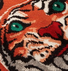 Gucci - Embroidered Tiger-Intarsia Wool Sweater - Men - Orange