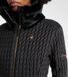 Toni Sailer Livette teddy-trimmed ski suit