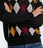 Khaite Tammy wool and silk argyle sweater