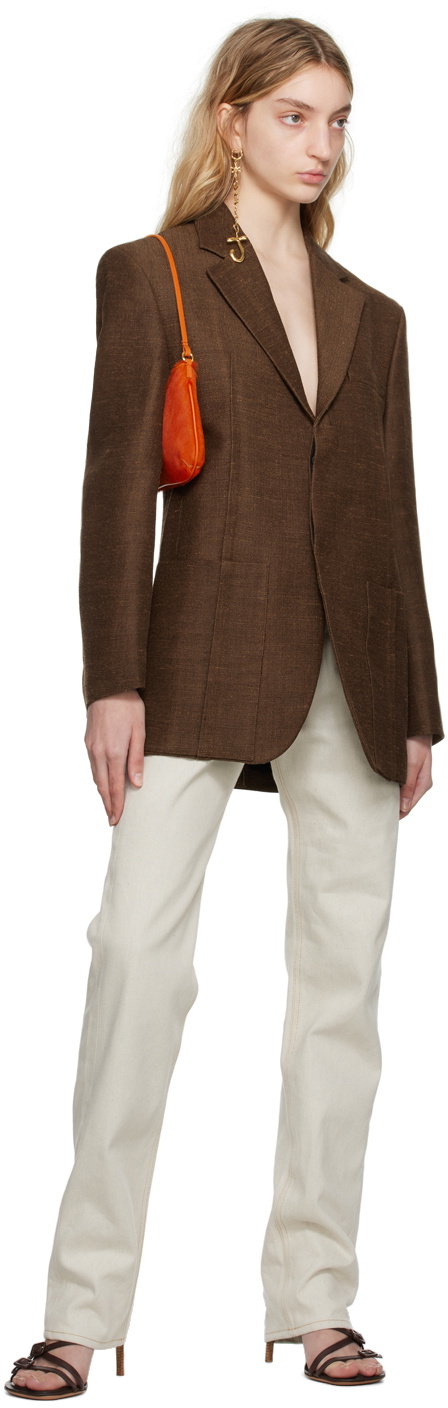 Jacquemus Orange Le Raphia 'Le Bisou' Bag Jacquemus