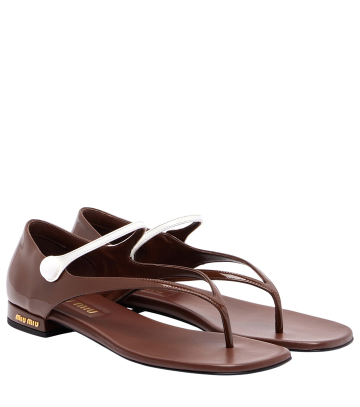 Photo: Miu Miu Leather thong sandals