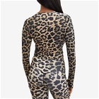 P.E Nation Women's Long Sleeve Downforce Active Top in Leopard