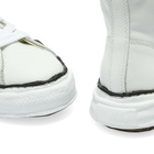 Maison MIHARA YASUHIRO Men's Original Sole Leather Hi-Top Sneakers in White