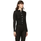 Calle Del Mar Black Ribbed Cardigan