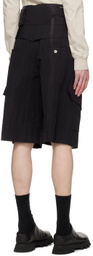 JiyongKim Black Graphic Shorts