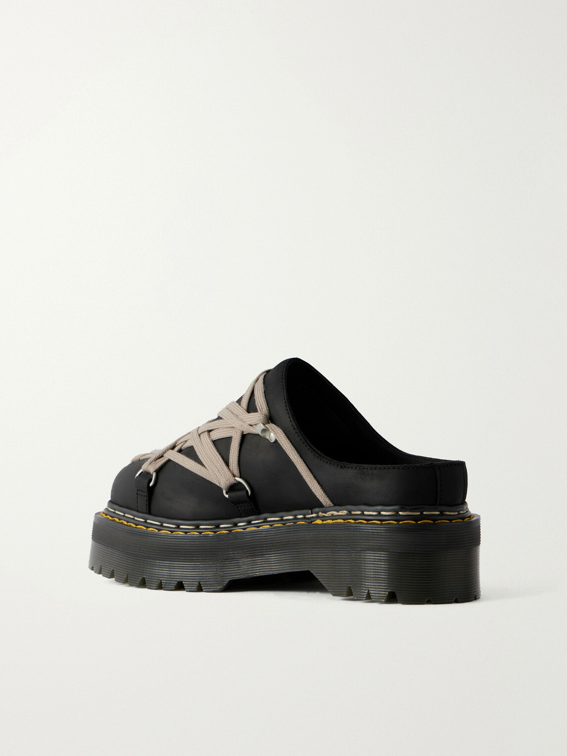 Rick Owens - Dr Martens Leather Mules - Black