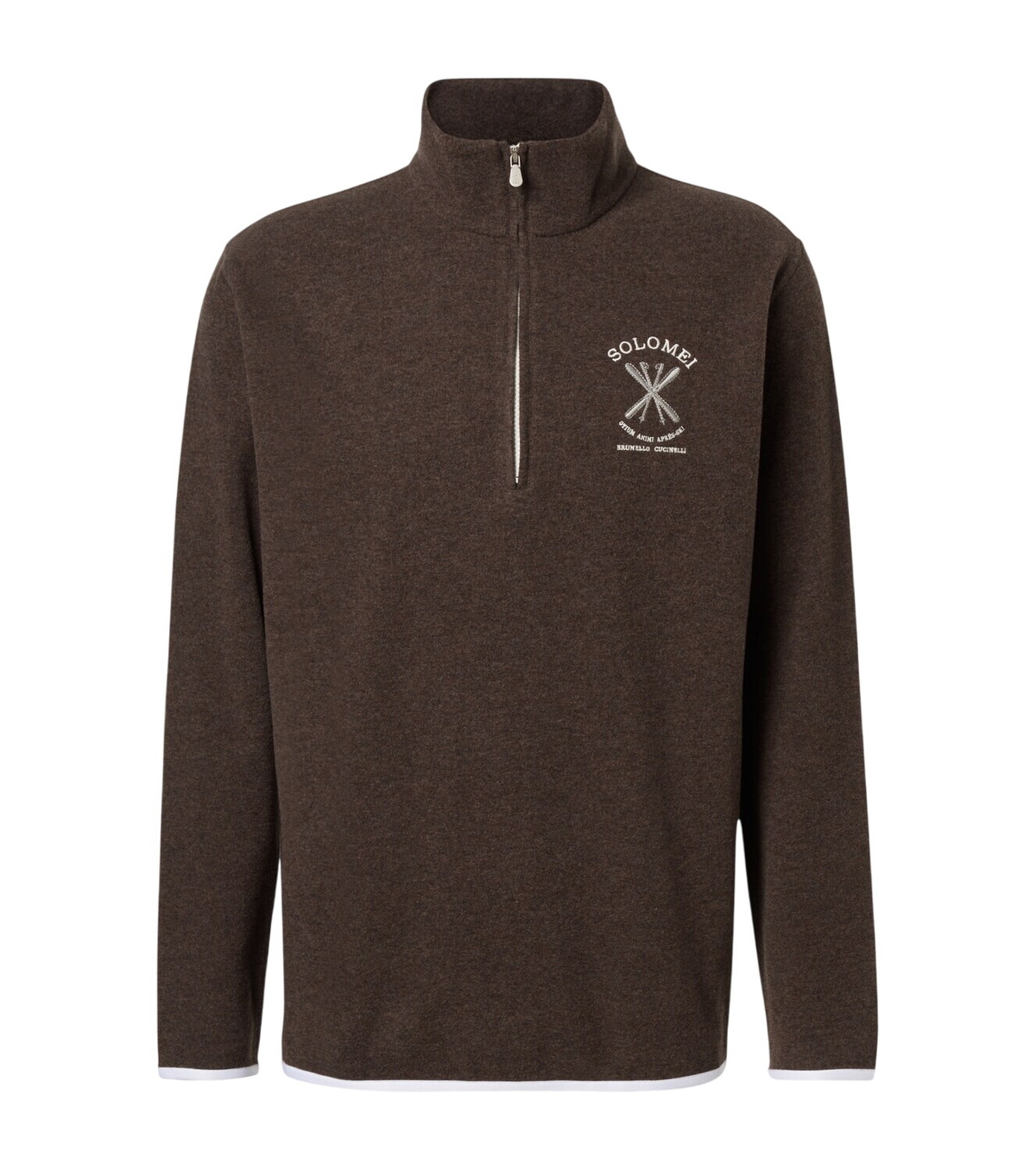 Brunello Cucinelli - Cotton-Blend Jersey Half-Zip Sweatshirt