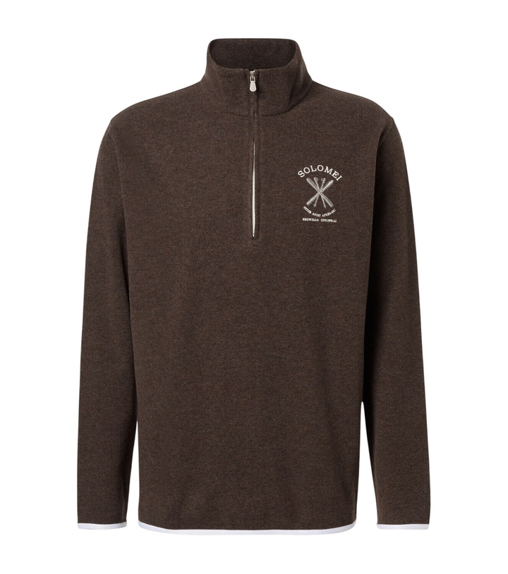 Photo: Brunello Cucinelli Cashmere and cotton-blend half-zip sweatshirt