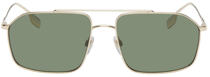 Photo: Burberry Gold Webb Sunglasses