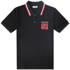 Alexander McQueen Men's 92 Logo Polo Shirt in Black