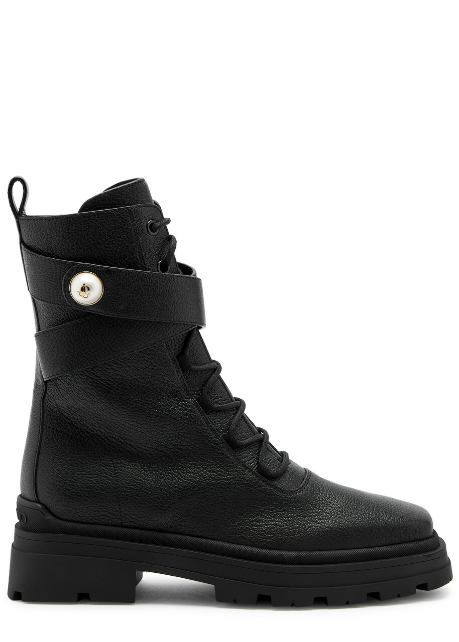Jimmy Choo Noemi Chunky Leather Ankle Boots Black Jimmy Choo