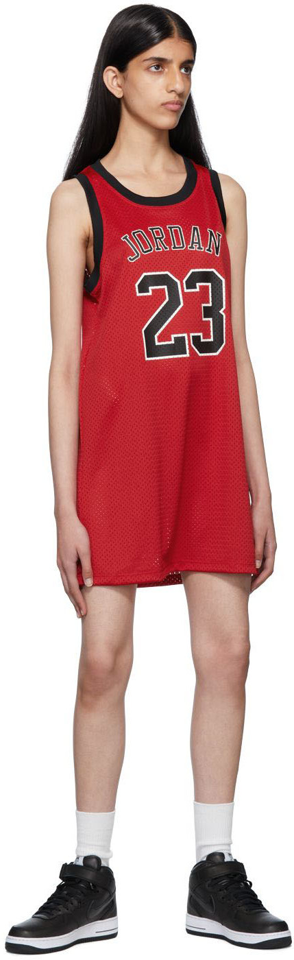 Jordan Women's Heritage Jersey Dress-White/Red