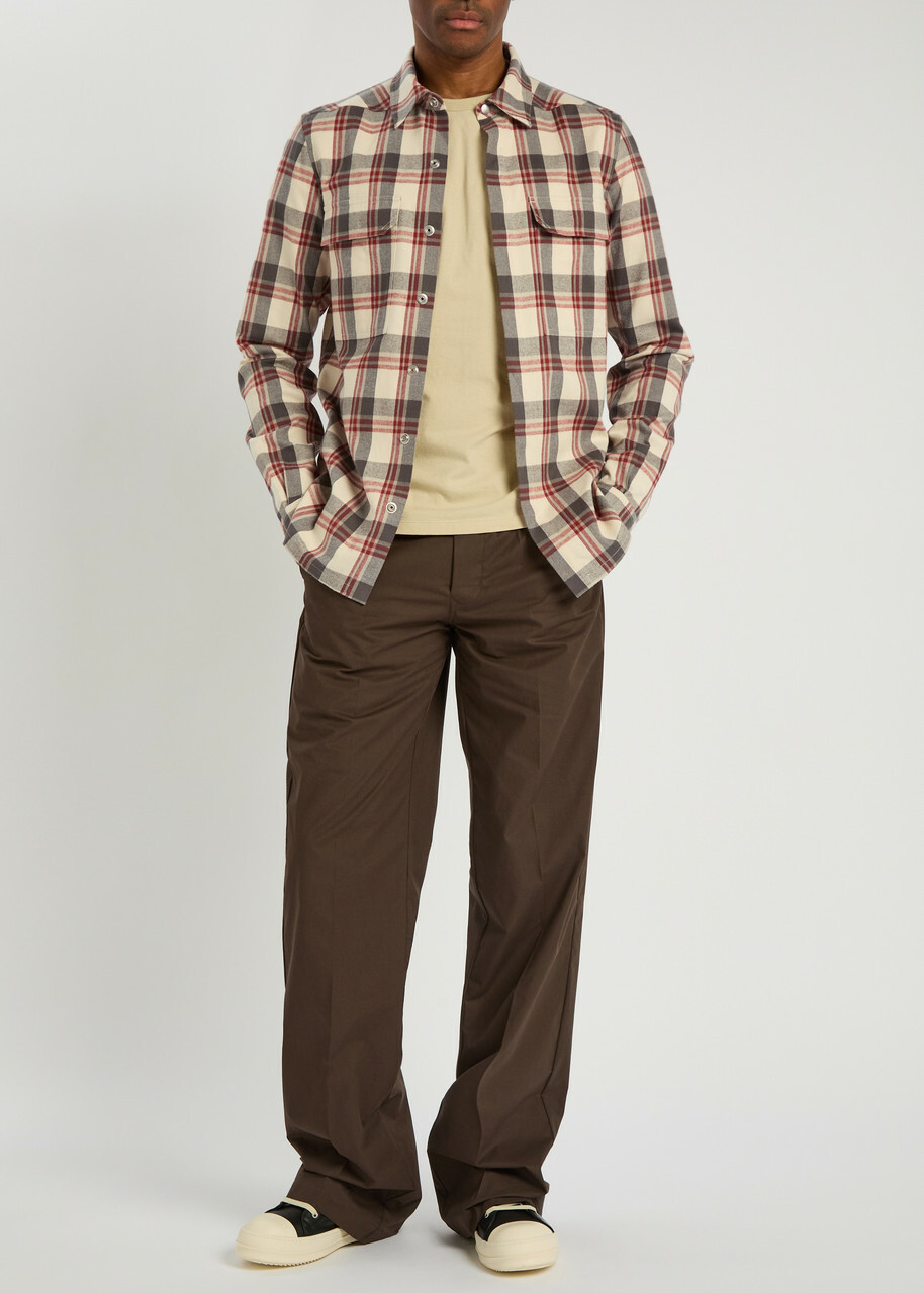 Rick Owens Camicia Plaid Flannel Shirt Multicoloured 1