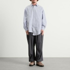 Anglan Men's Unbalance Patch Big Shirt in Striped