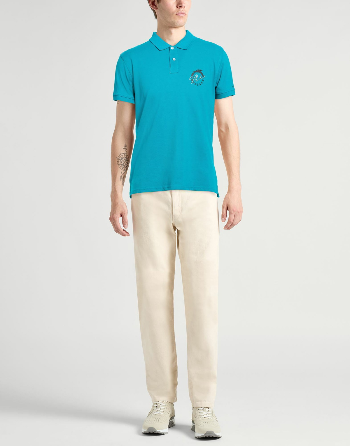 Trussardi Mens Polo shirt Turquoise