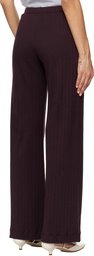 LESET Burgundy Pointelle Boxer Lounge Pants