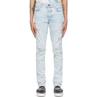 AMIRI Indigo MX1 Leather Bandana Jeans