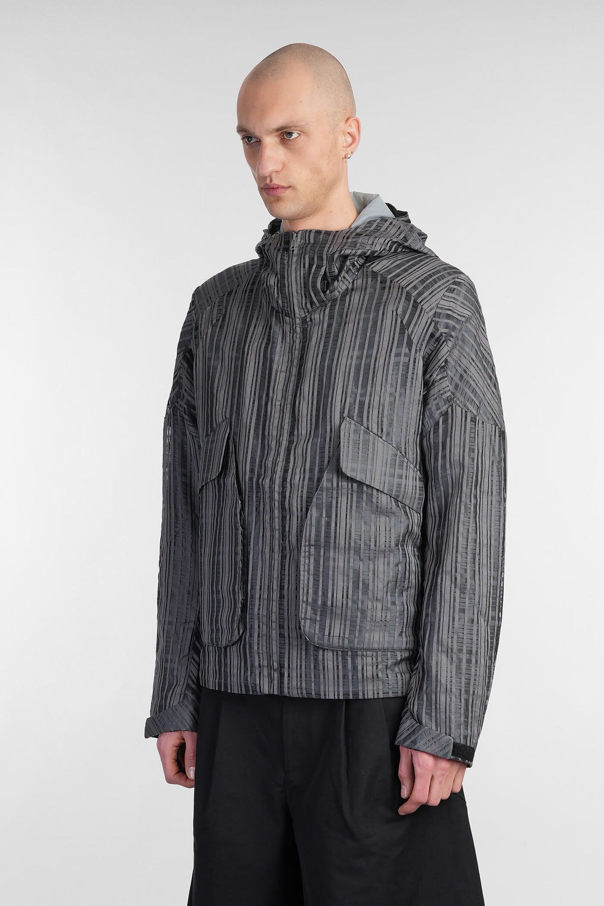 J.L-A.L Eon Jacket Casual Jacket In Grey Cotton
