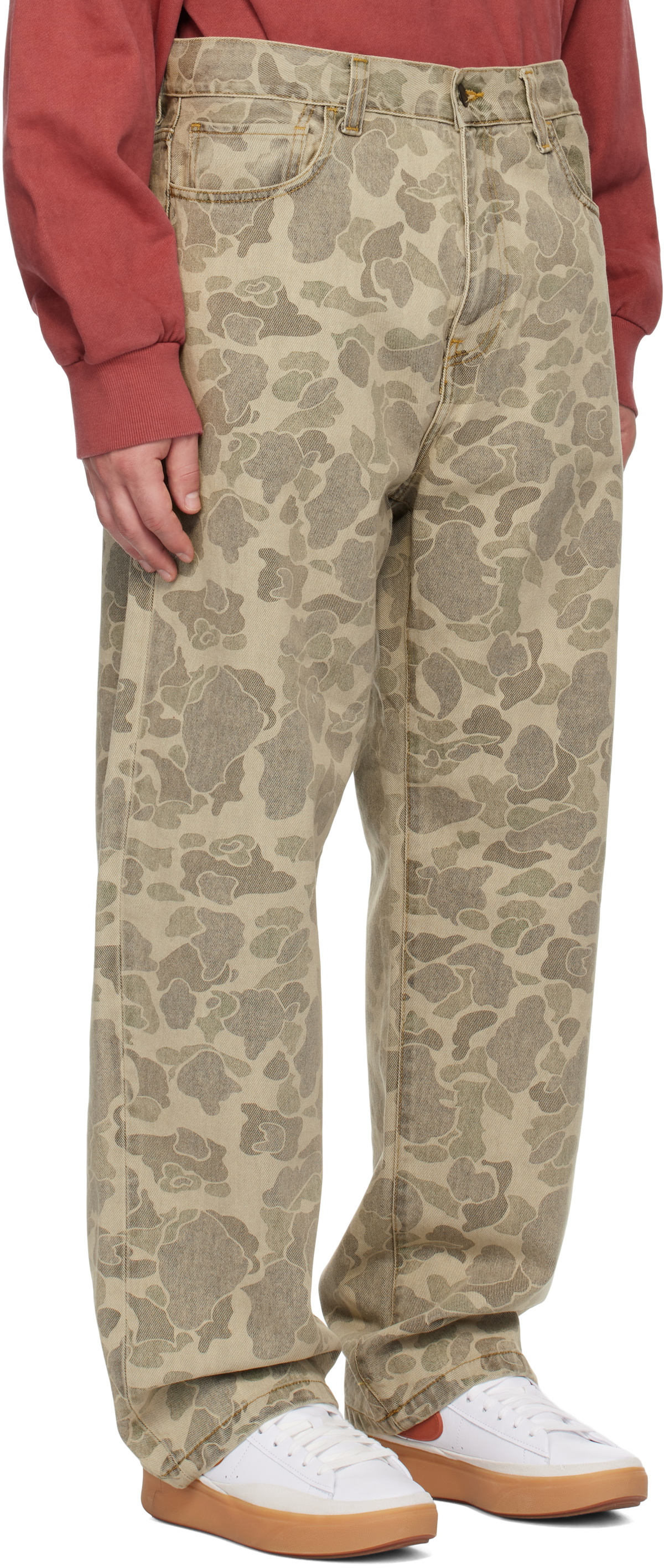 パンツ Carhartt Landon pants Camo Carhartt WIP Duck Landon Pant in Camo Duck & Black Bleached