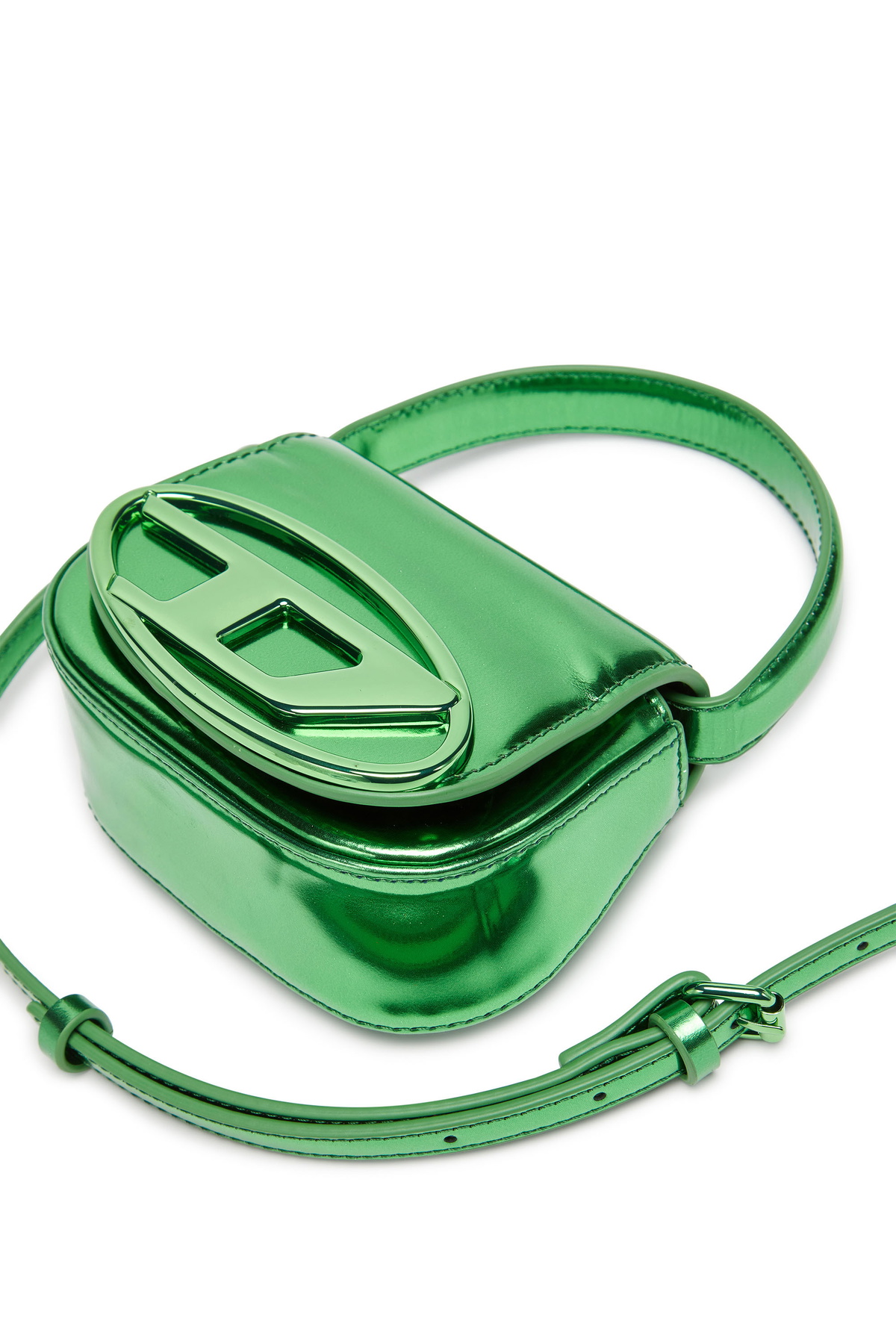 Diesel 1DR-XS-S-Iconic mini bag in mirrored leather - Handbags