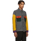 Woolrich Grey and Multicolor North Hollywood Edition Wool Shirt