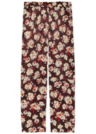 Rabanne Floral-print Wide-leg Silk Trousers Multicoloured