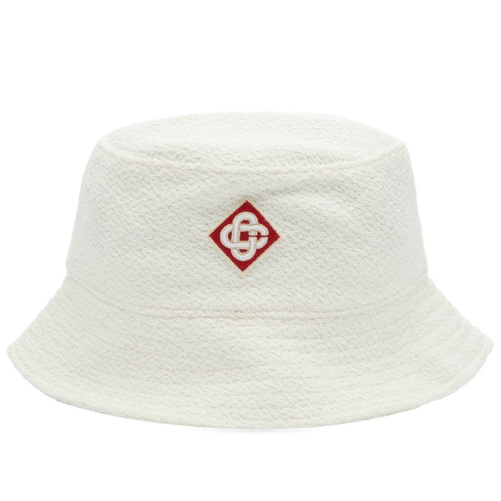 Photo: Casablanca Women's Diamond Logo Bucket Hat in White