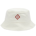 Casablanca Women's Diamond Logo Bucket Hat in White