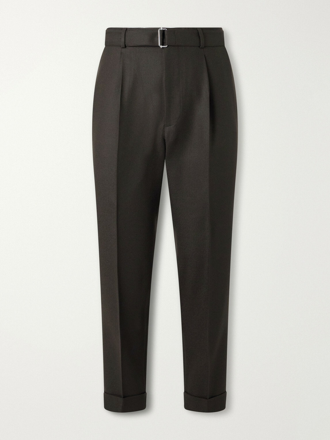 Officine Générale - Hugo Tapered Virgin Wool-Twill Suit Trousers - Brown