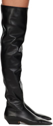 KHAITE Black 'The Marfa Over-The-Knee Flat' Boots