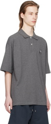 Maison Kitsuné Gray Bold Fox Head Polo