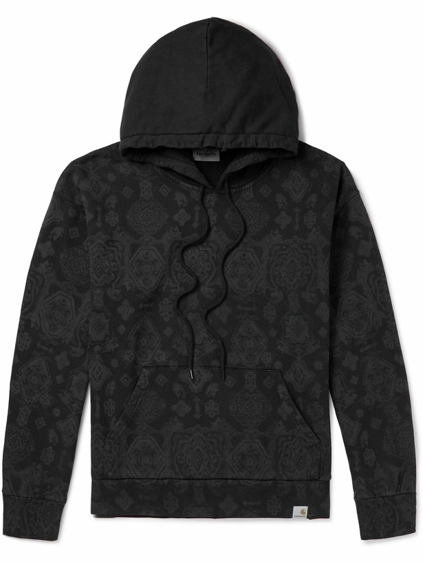 Photo: Carhartt WIP - Printed Cotton-Jersey Hoodie - Black