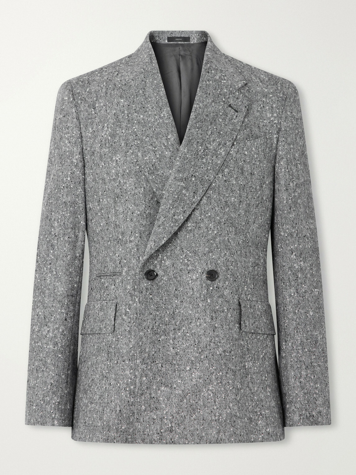 Paul Smith - Double-Breasted Donegal Wool-Tweed Blazer - Gray