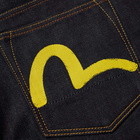 Evisu Men's Seagull Print Jean in Indigo/Yellow