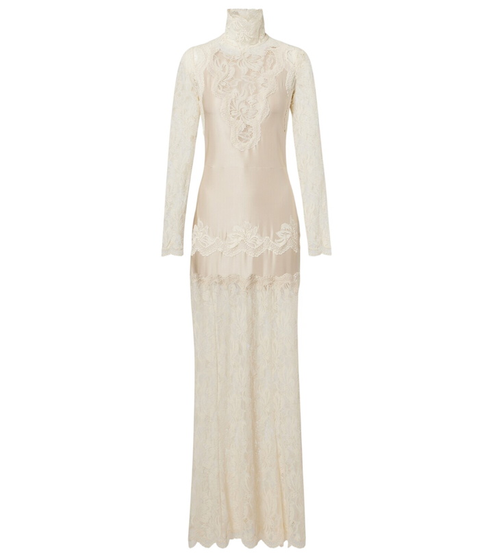 Photo: Rabanne Lace and satin maxi dress
