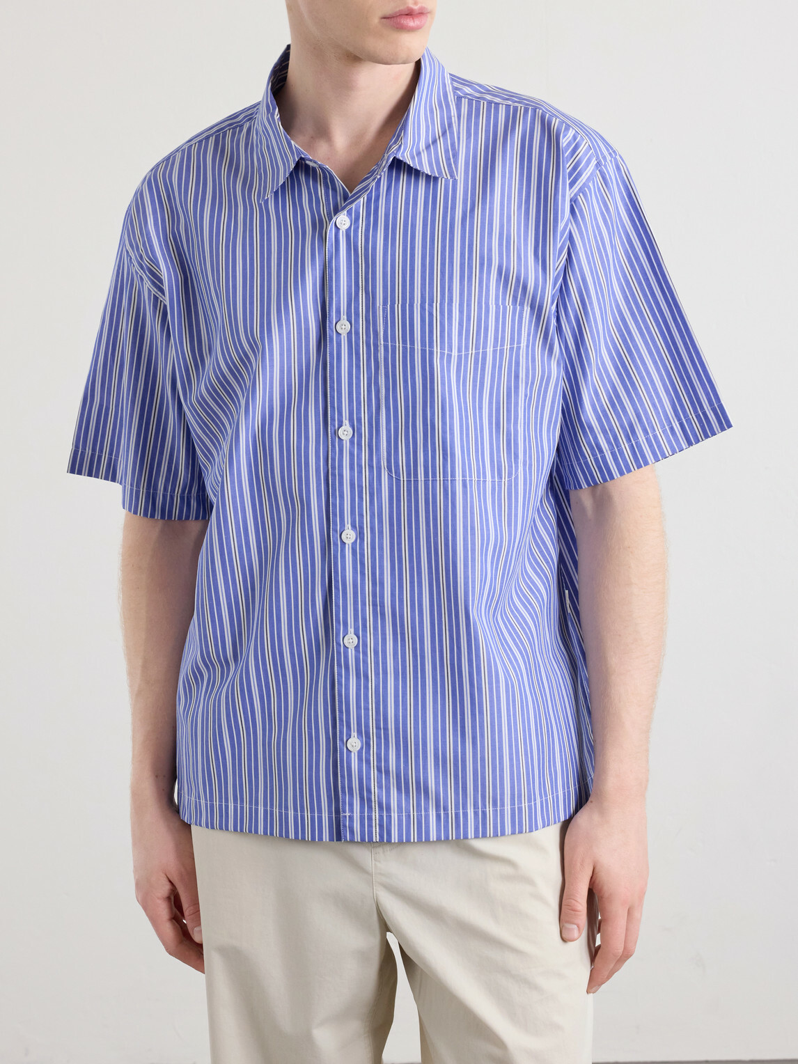 Aimé Leon Dore - Striped Cotton-Poplin Shirt - Blue
